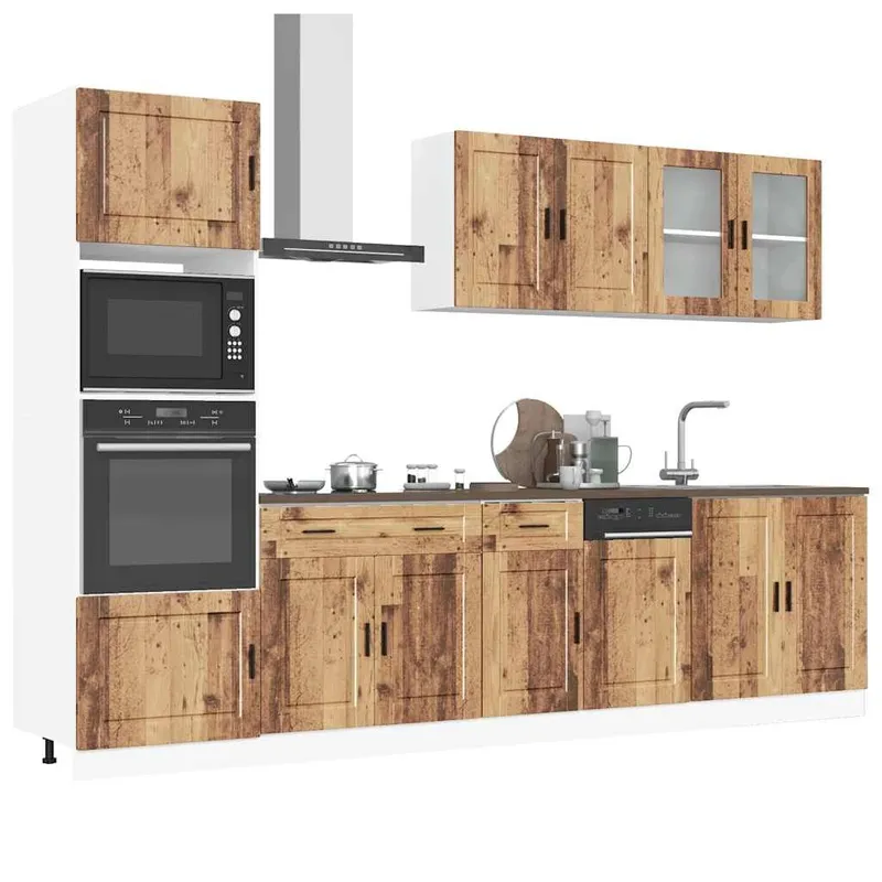 7-tlg. Küchenschrank-Set Porto Altholz-Optik derivato del legno