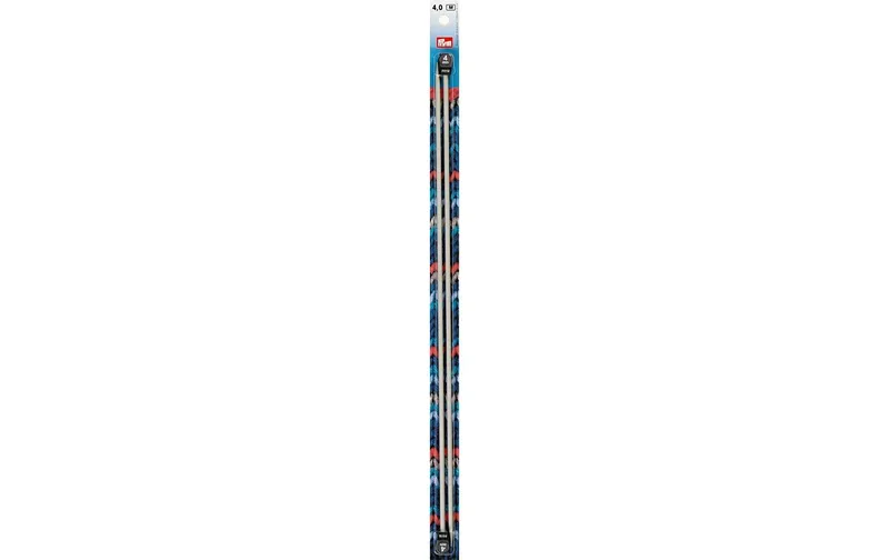 Prym Stricknadeln Alu, gris 4.00 mm, 40 cm, Karte 2 pièces