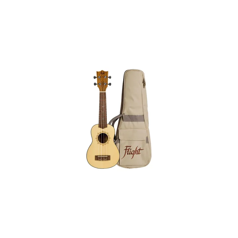 Flight Ukulele Soprano – Spruce/Zebrano
