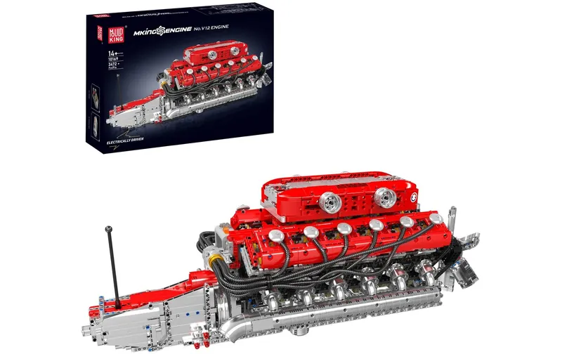Mould King Supercar V12 Motor Technik Klemmbaustein-Set