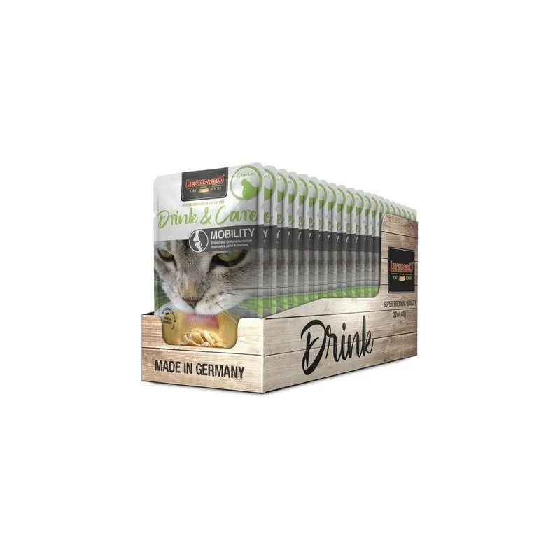 Leonardo Cat Food Drink et Care Mobility Chicken 20 x 40 g