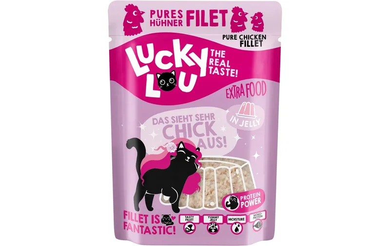 Lucky Lou Nassfutter Extra Food Hühnerfilet in Gelée, 70 g