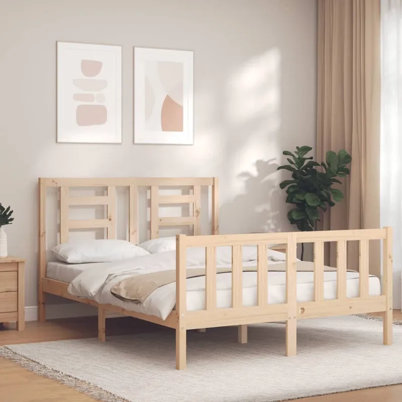 letto in legno massiccio senza materasso 140x200 cm legno di pino