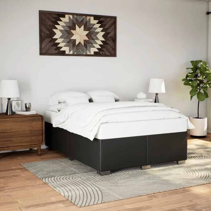 Bettgestell nero 160x200 cm Kunstleder